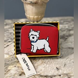 Marc Tetro Westie Dog Zip-Around Wallet NWT in Box